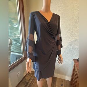 R&M Richards Gray transparent flared Sleeves, with Crytal accent